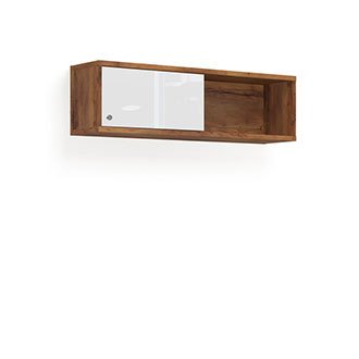 Полка настенная дверь-купе 1200мм Таксония/Белый