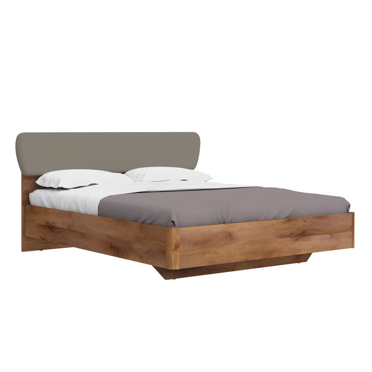 Двуспальная кровать 160х200 Solo (таксония/экокожа мокко)