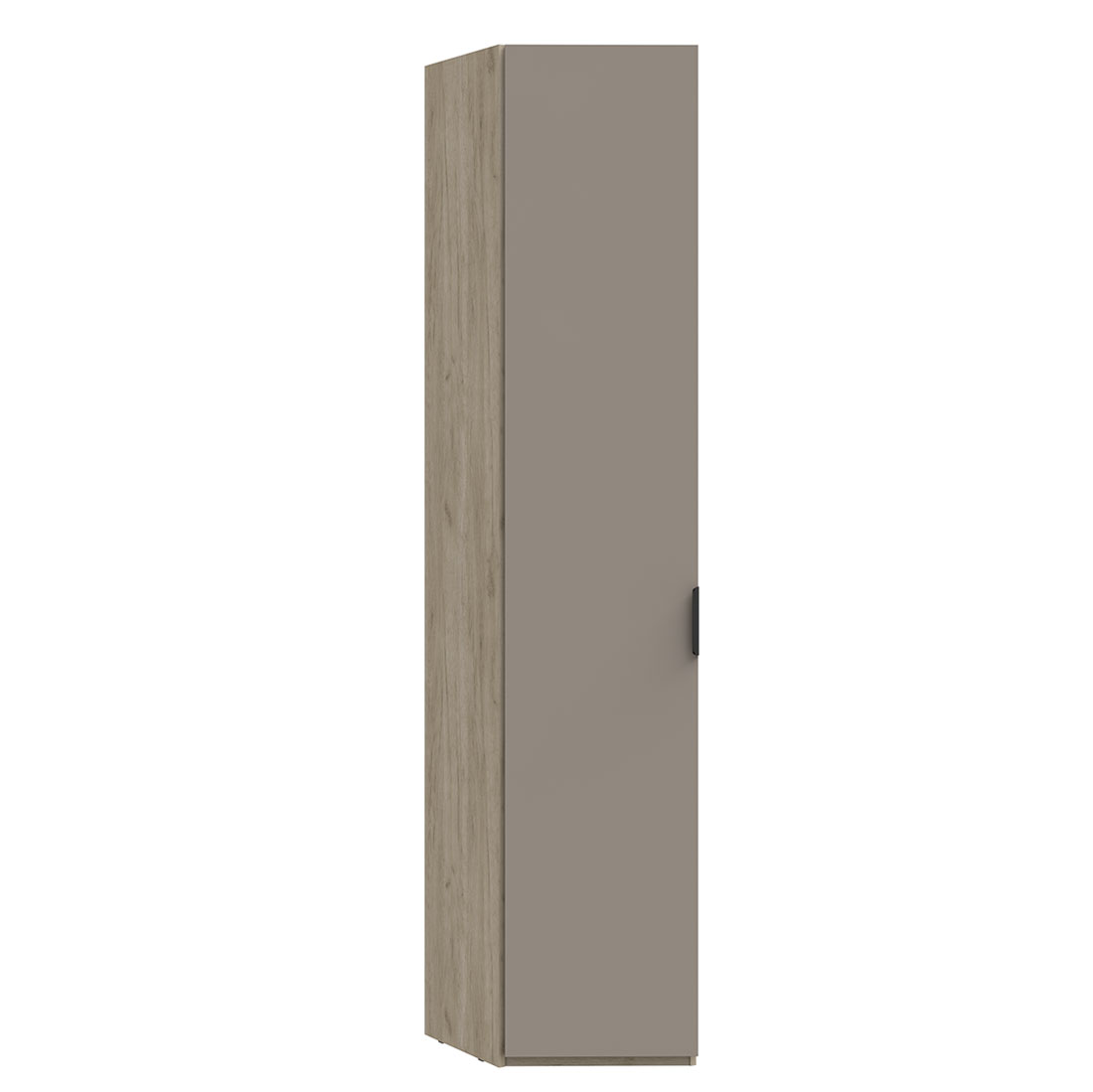 Угловой шкаф-пенал Наполи (Крафт серый/камень Терра) левый