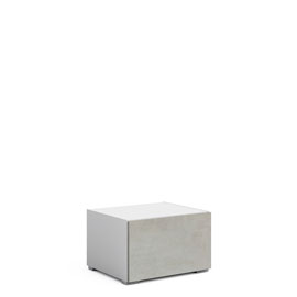 Тумба в гостиную Solo без топа (белый/бетон Grey)