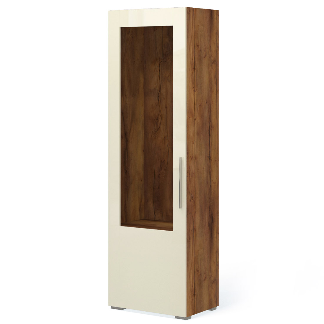 Шкаф витрина Solo (таксония/крем) левый