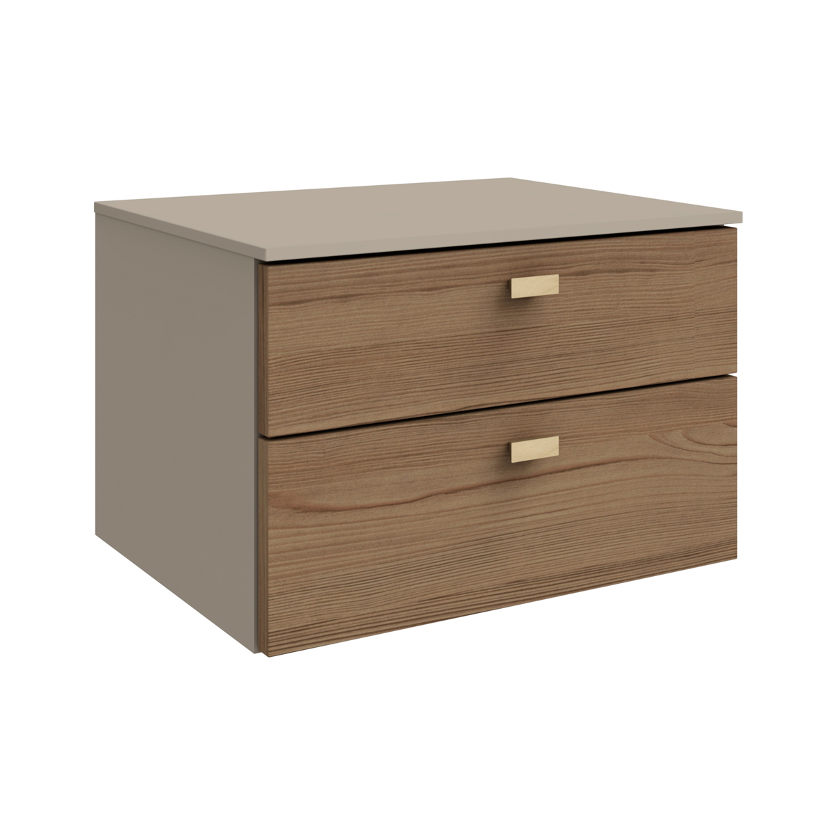 Подвесная тумба Solo 45см (Камень терра/шпон)