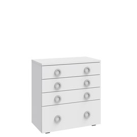 Широкий комод Люмия (Белый матовый)