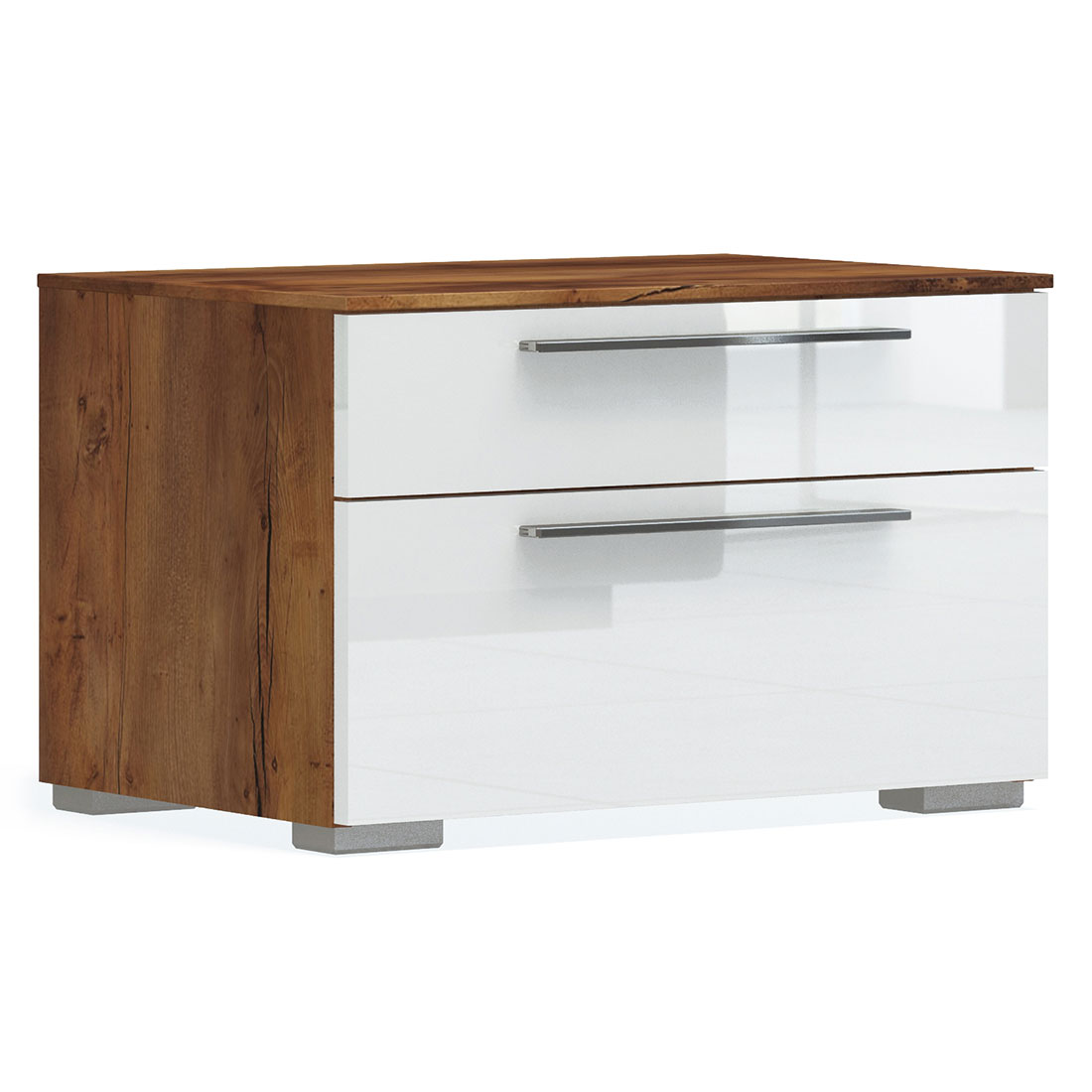 Тумба Solo с 2 ящиками (таксония/белый глянец)