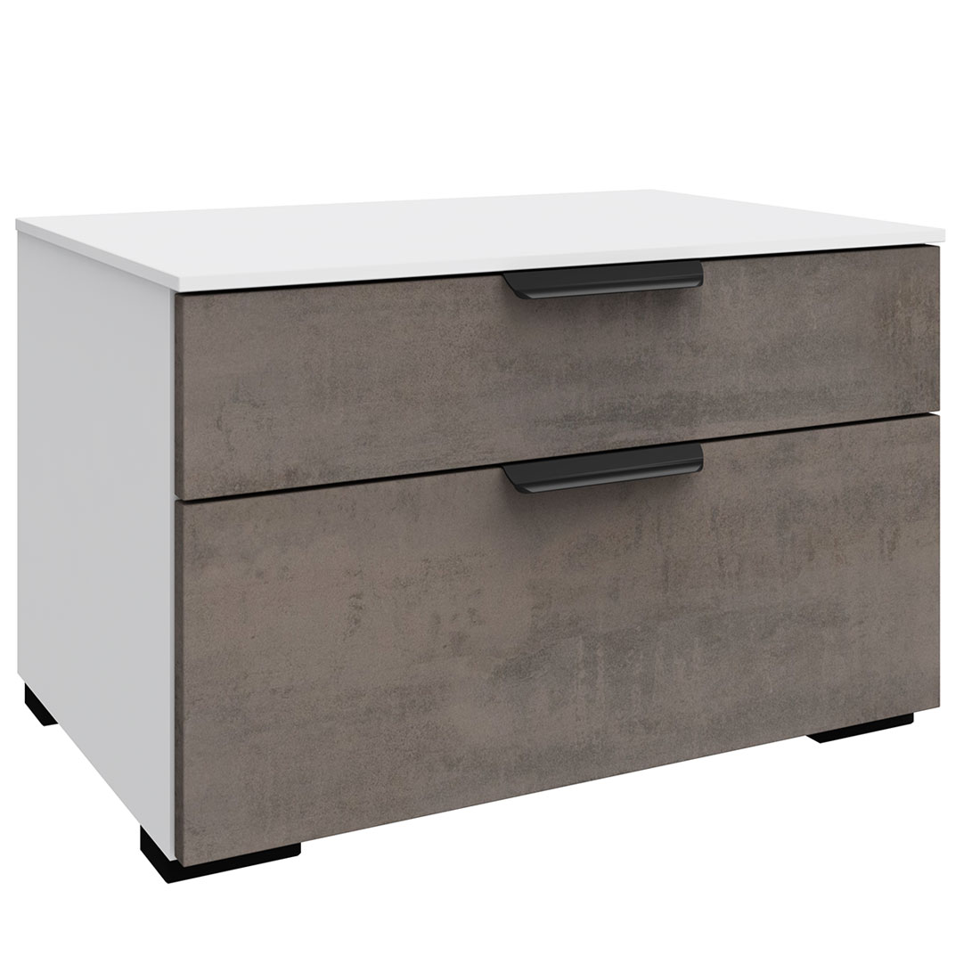 Прикроватная тумба Solo (белый/бетон Grey)