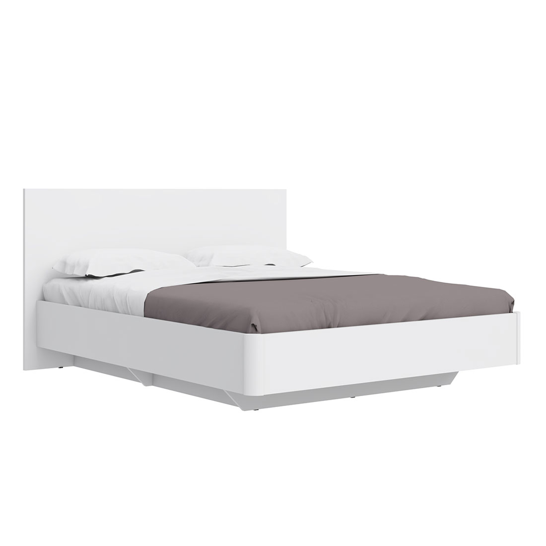 Кровать Соло 160х200 с под. мех. под подушки 04 (белый)