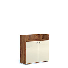 Тумба 2 двери для стеллажа Solo (тис/крем)