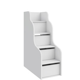 Лестница с ящиками Люмия (Белый матовый)