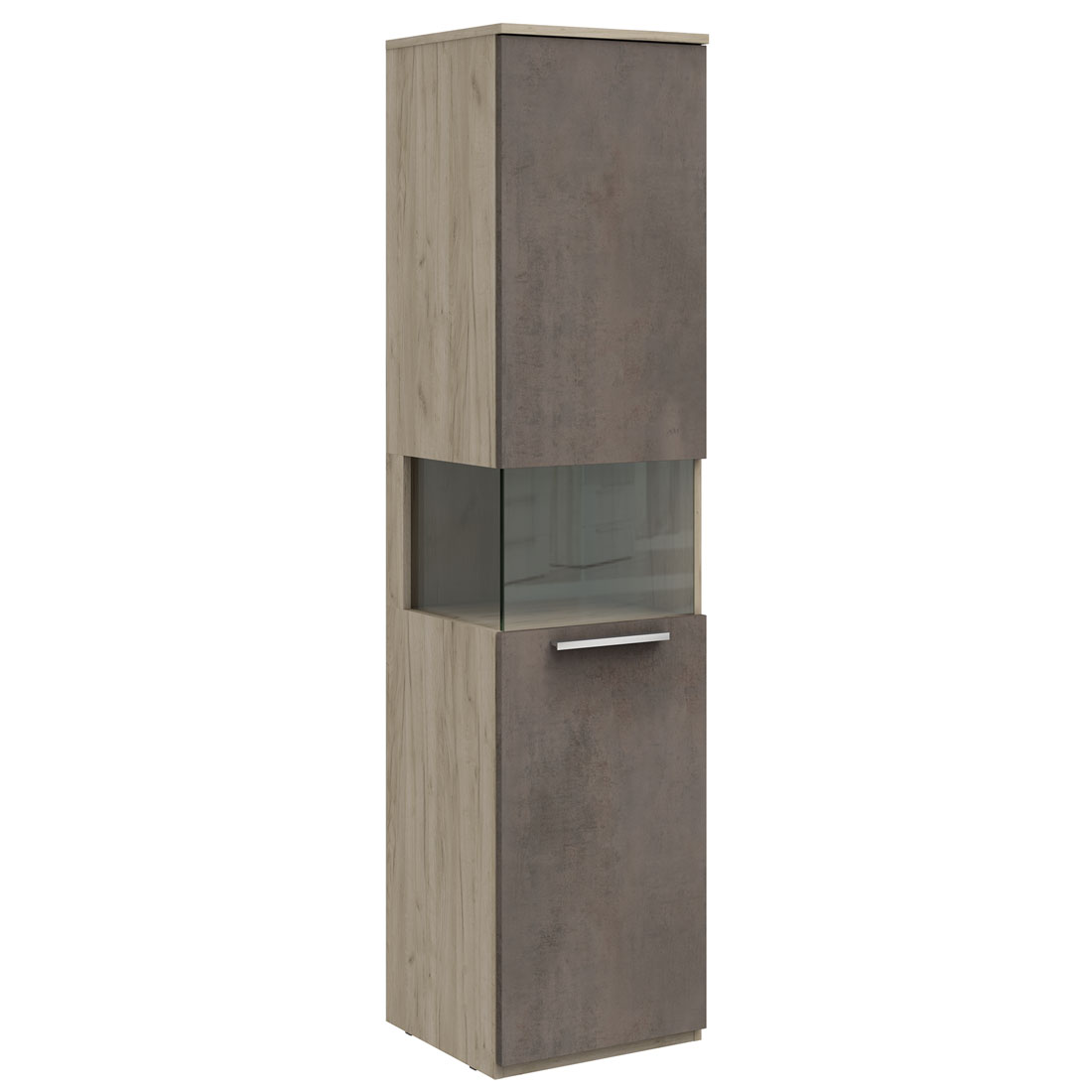 Шкаф-пенал Napoli (дуб Крафт серый/бетон Dark) левый