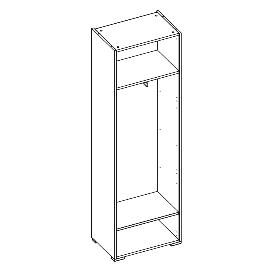 Шкаф-пенал в гостиную Solo (дуб Ривьера/крем)