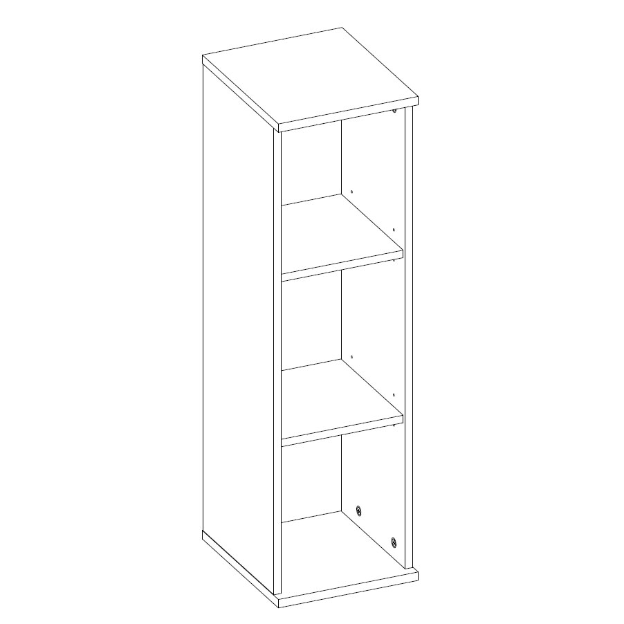 Навесной шкаф Napoli (дуб Крафт белый/бэйлиз глянец)