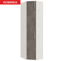 Угловой шкаф с антресолью Наполи (дуб Крафт белый)