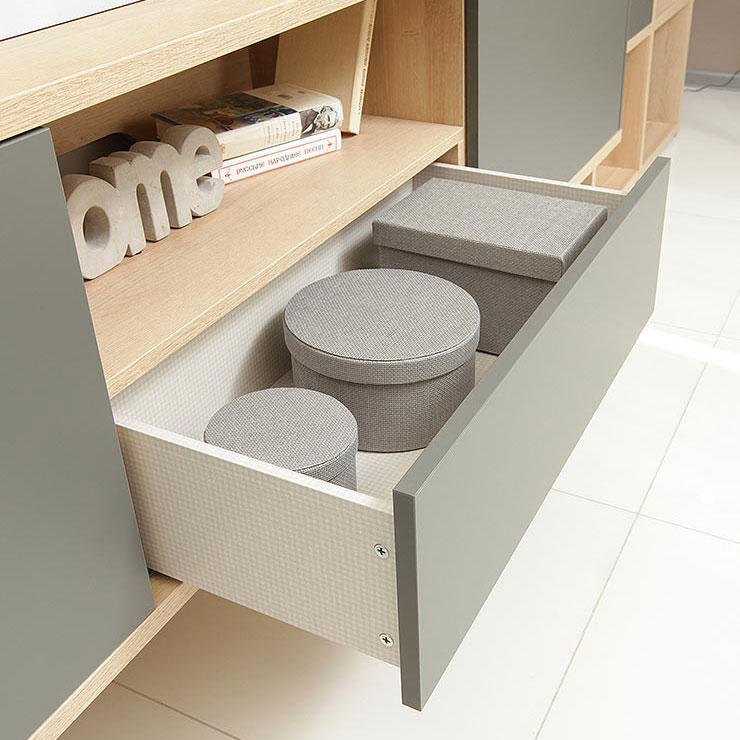 Стеллаж 405.Ilma-KSt-03 (дуб Ривьера/серый средний матовый)