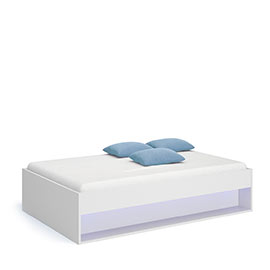 Кровать-тахта с ящиком для белья 120х190 Solo (белый)