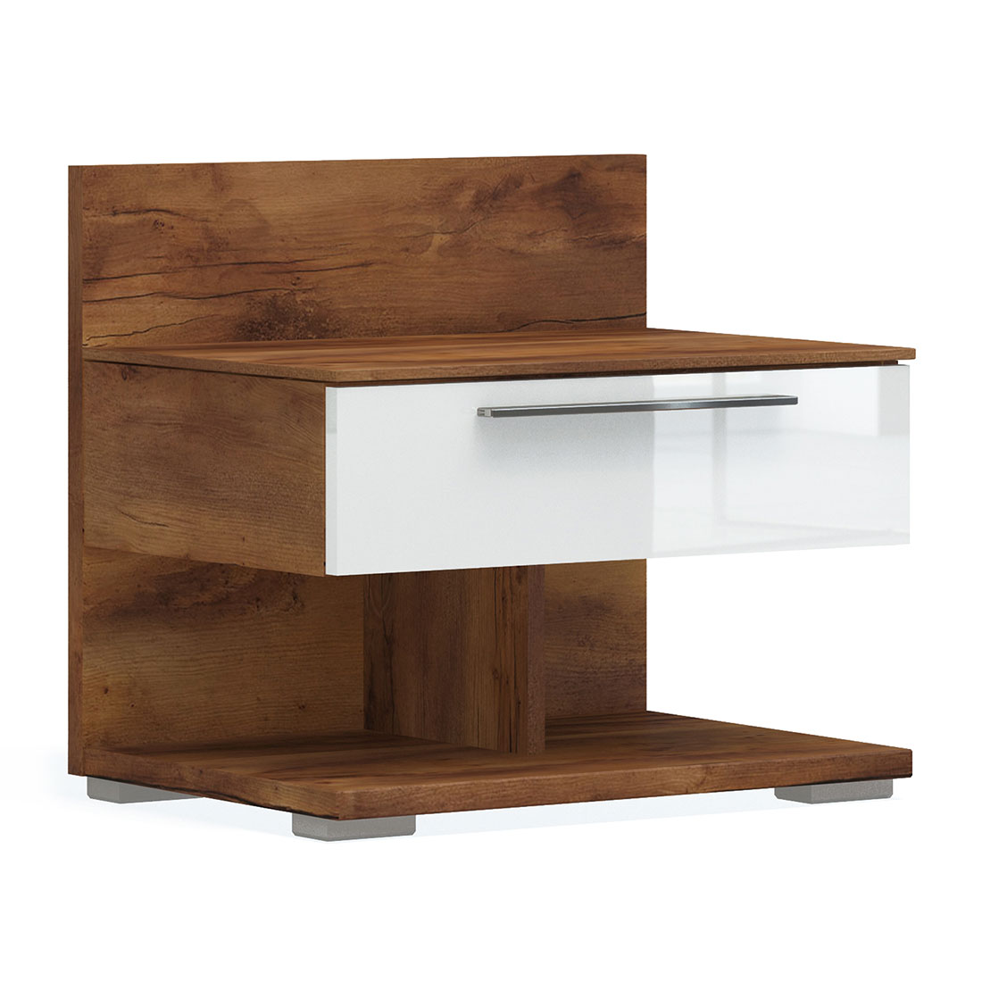 Тумба 1 ящик Solo (Таксония/белый глянец)