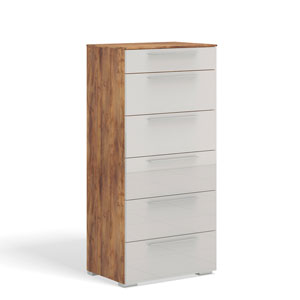 Комод высокий 6 ящиков Solo (таксония/моккачино)