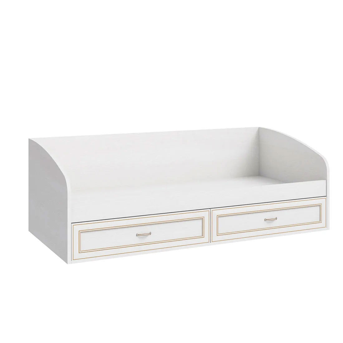 Кровать-тахта с мягкими элементами 90х200 VERDI (дуб Белуна/Bella 16)