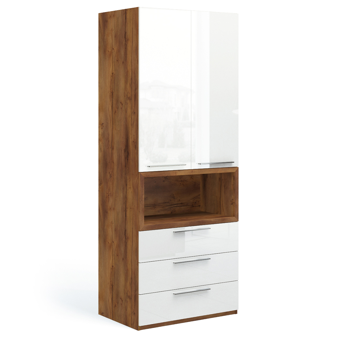 Шкаф для одежды Solo Quadro с нишей (таксония/крем)