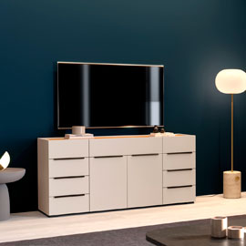 Широкий комод Наполи Энигма (Кашемир серый)