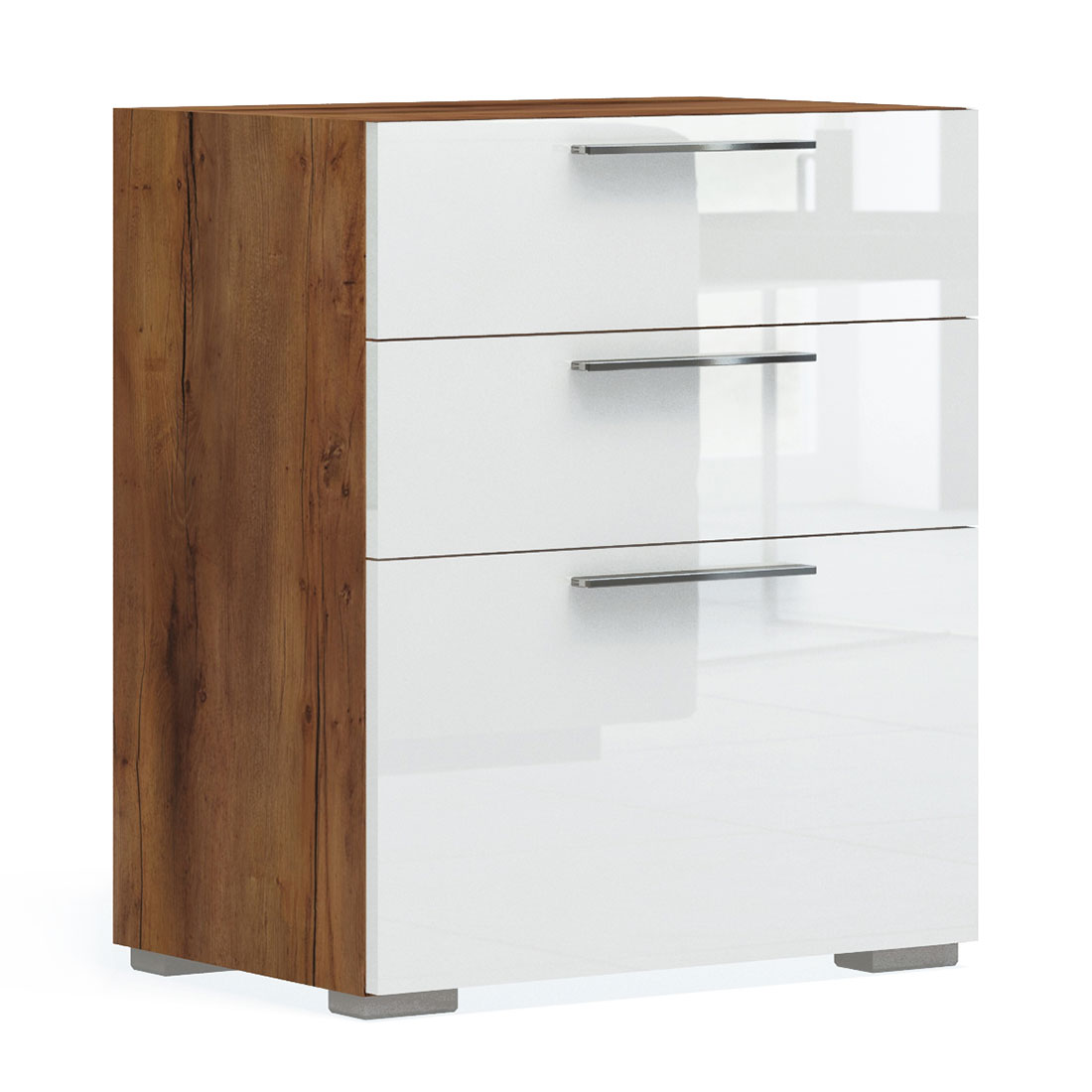 Тумба в гостиную Solo 3 ящика (таксония/белый)