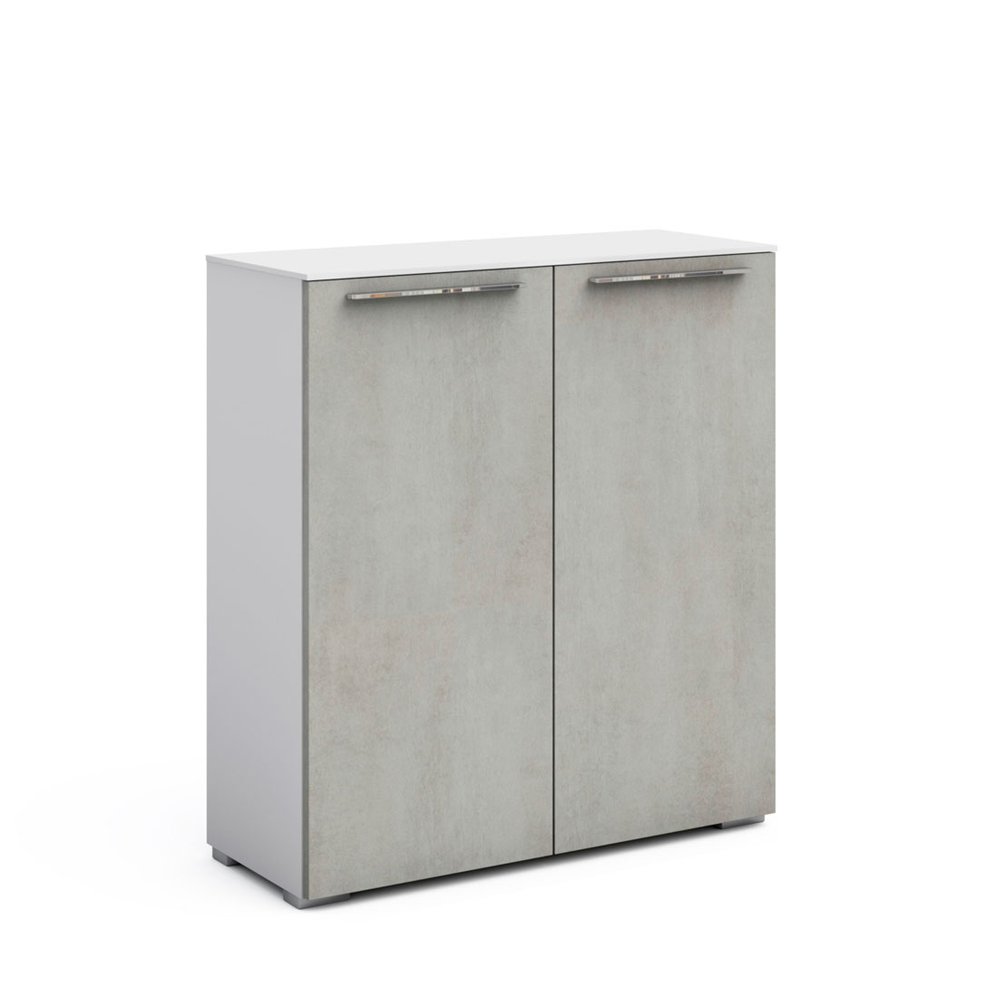 Обувница  2 двери Solo (белый/бетон Grey)