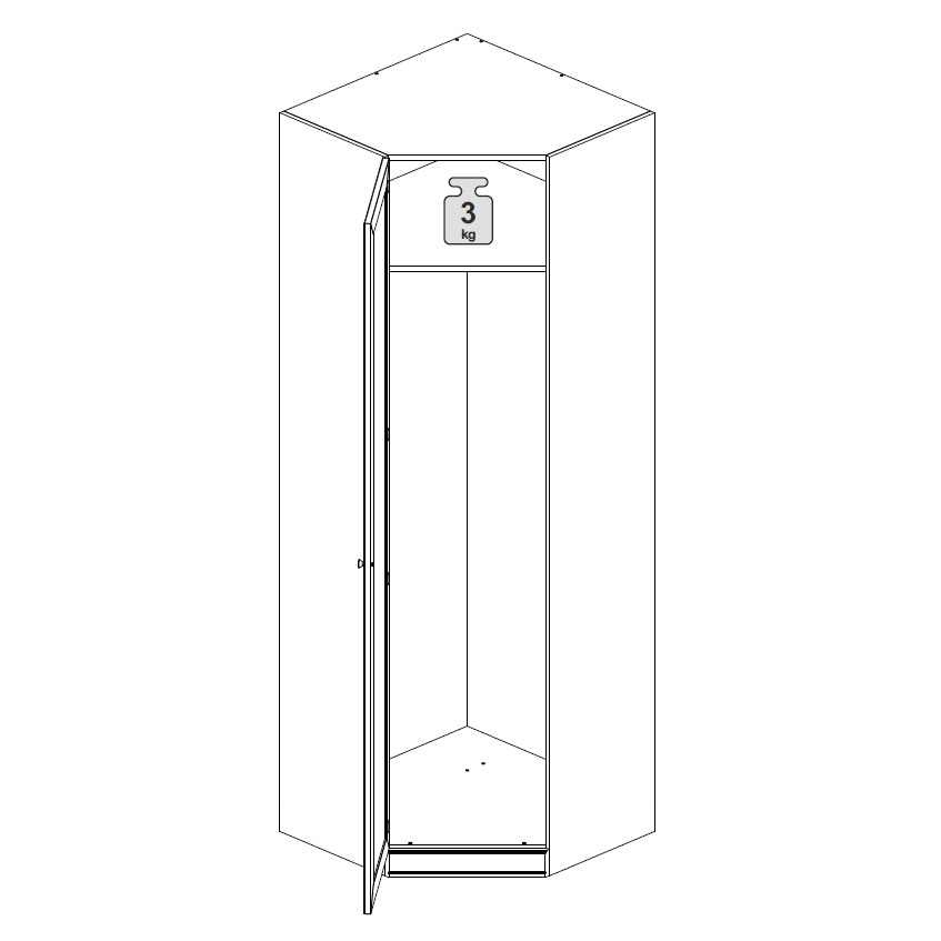 Шкаф угловой с зеркалом Верди (дуб Белуна)