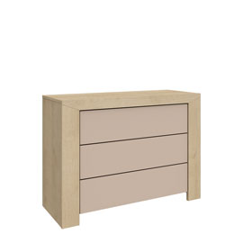 Комод с тремя ящиками Blade (дуб Ривьера/мокко матовый)