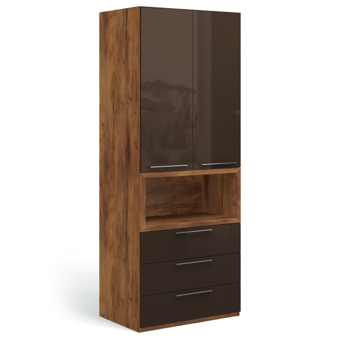 Шкаф для одежды Solo Quadro с нишей (таксония/крем)