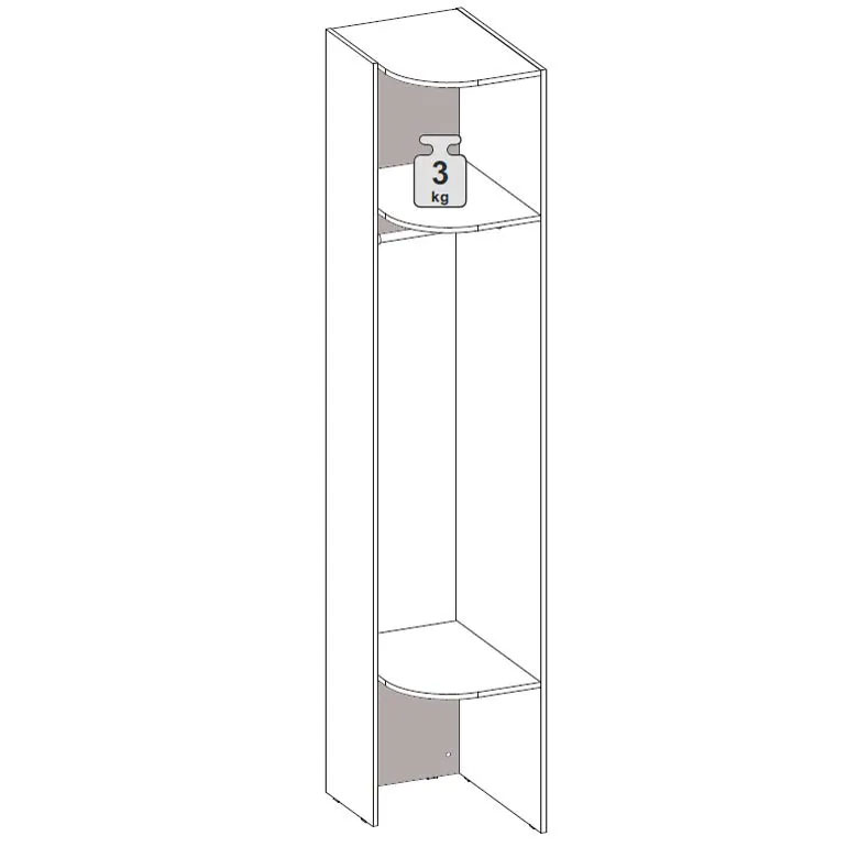 Вешалка Наполи (Камень Терра) правая