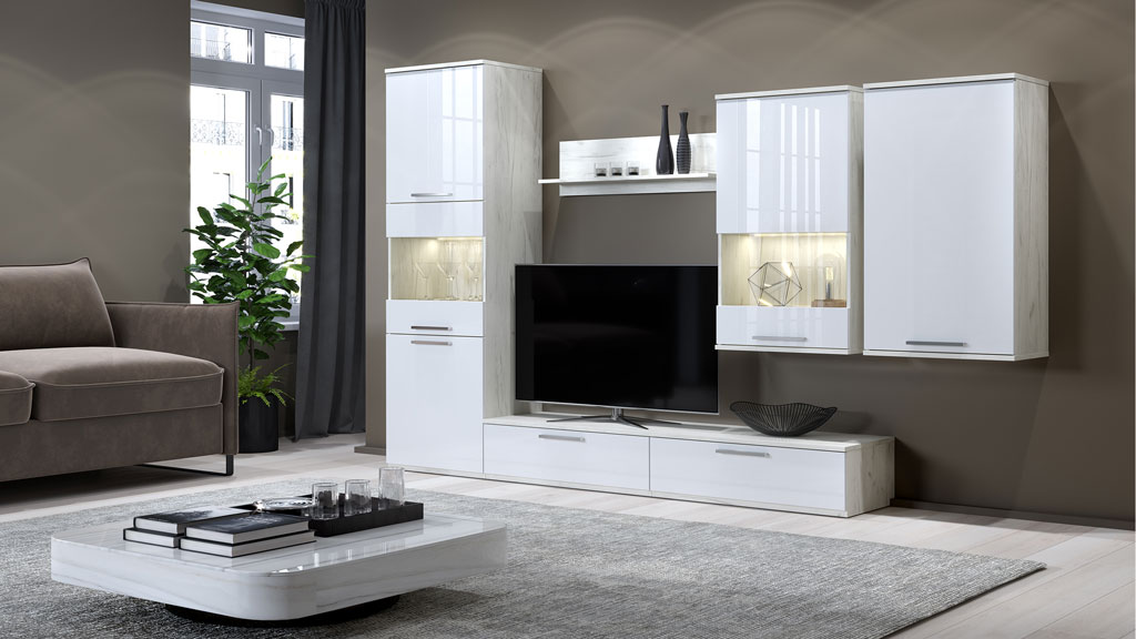 Гостиная Napoli Крафт Белый