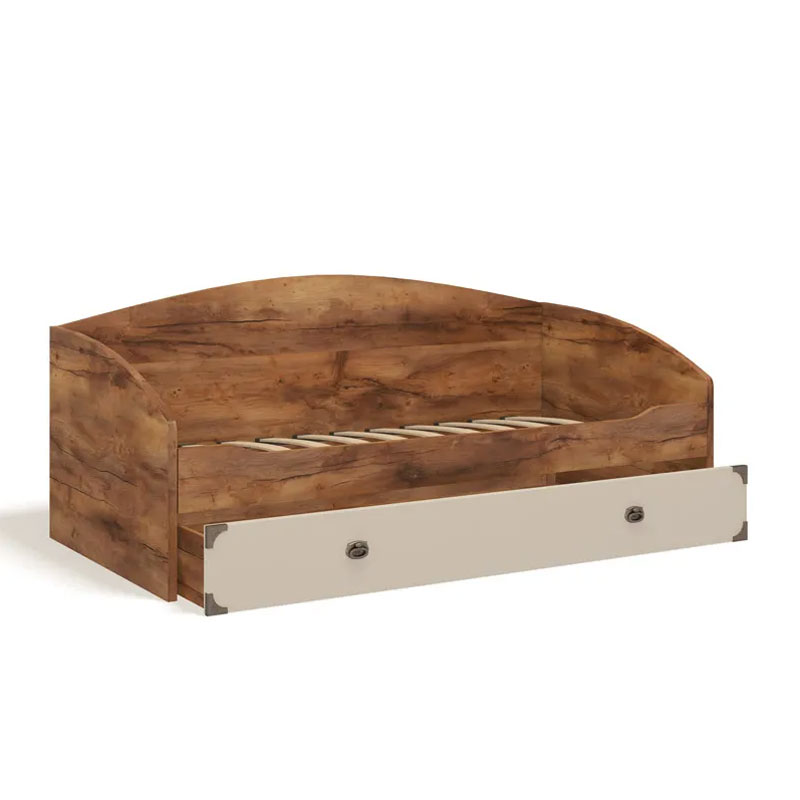 Кровать с выдвижным ящиком 90х190 Атлантида (таксония/карамель)