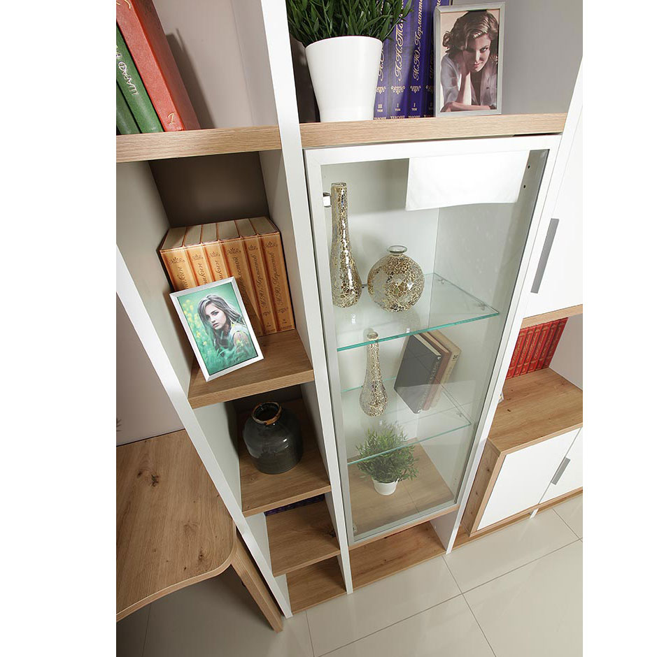 Стеллаж 405.Ilma-KSt-02 (дуб Ривьера/белый матовый)