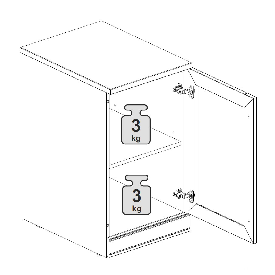 Тумба с дверью без топа VERDI (дуб Белуна)