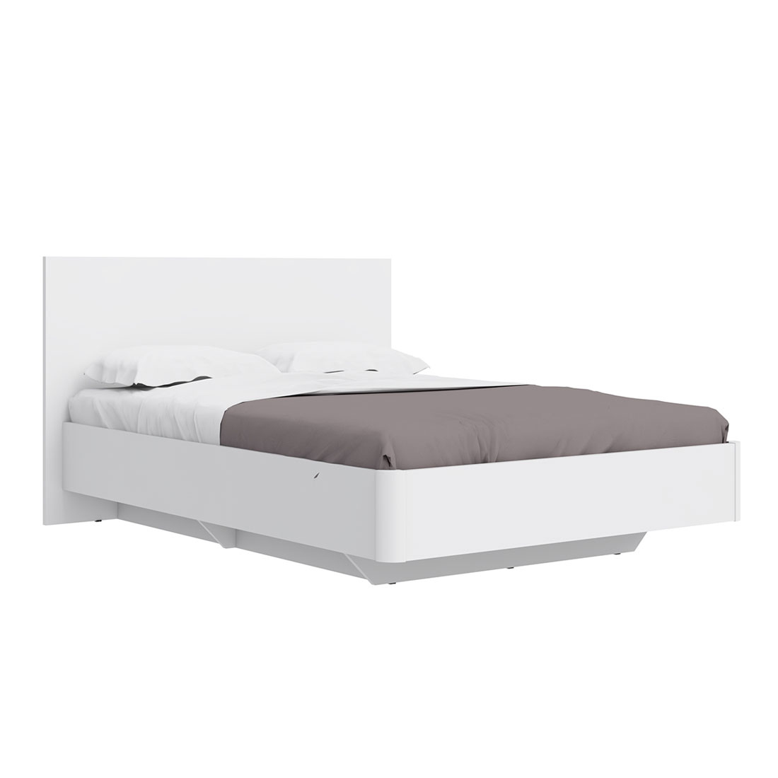 Кровать полуторная Solo 140×200 под подушки тип 01 и 03 (белый)