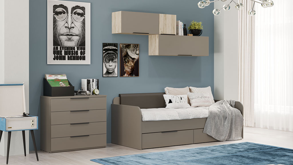 Молодежная Наполи (Камень Терра/крафт серый)