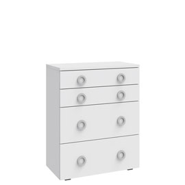 Широкий комод Люмия (Белый матовый)