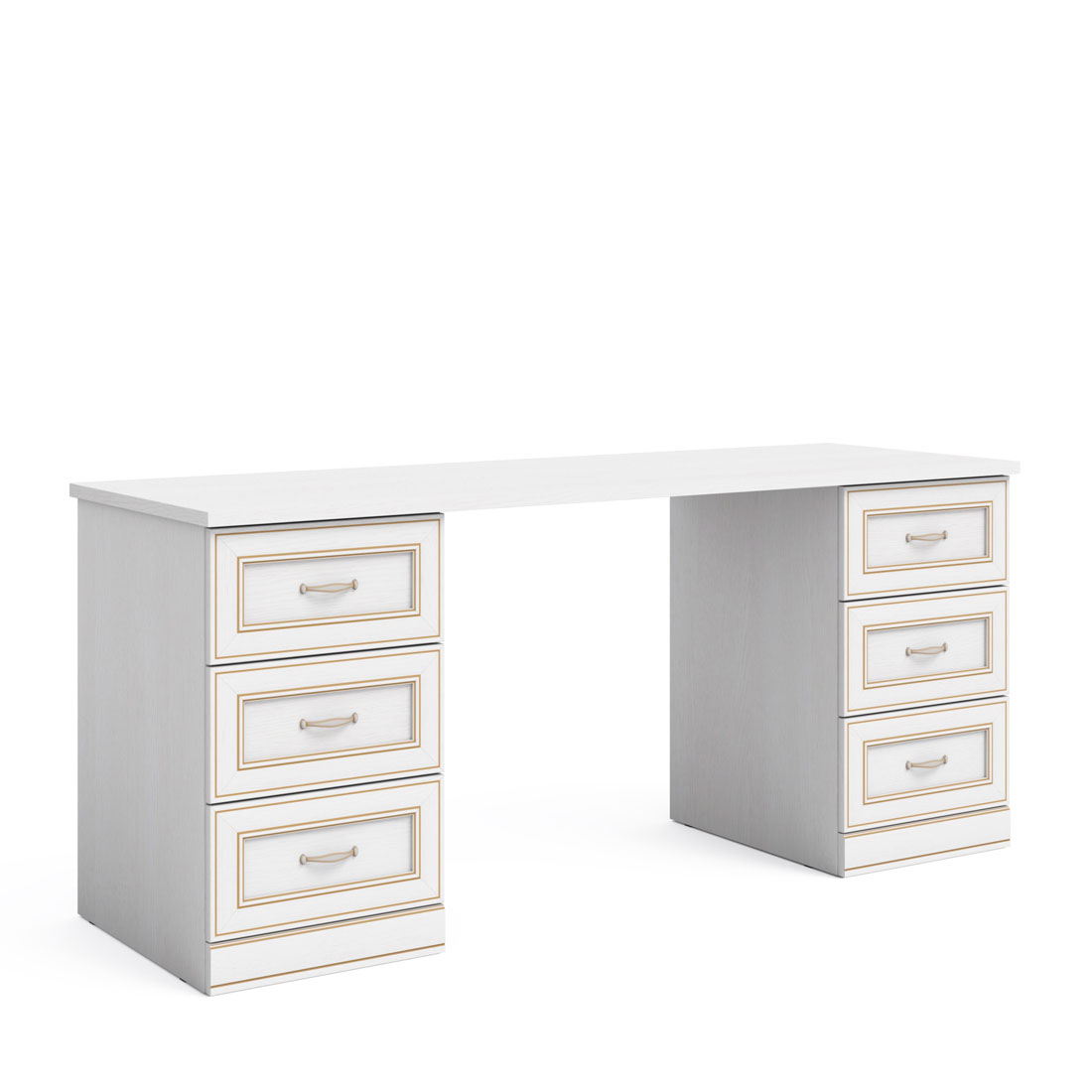 Письменный стол с тумбой Верди (дуб Белуна)