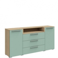 Широкий комод с 3D нишей Solo (дуб Ривьера)