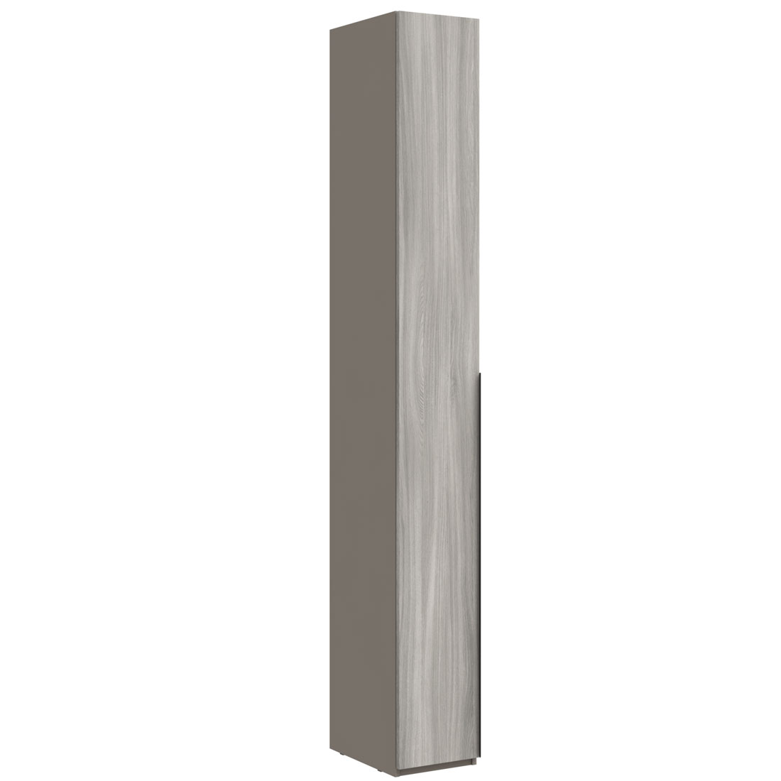 Неглубокий шкаф-пенал Наполи (Камень Терра/Фумо)