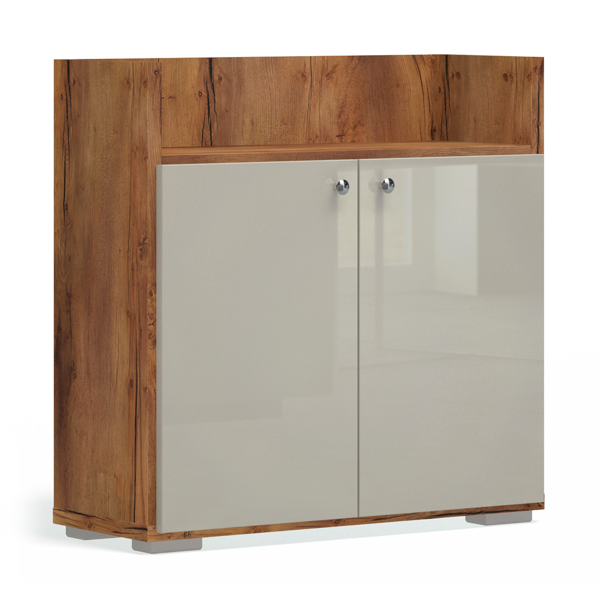 Тумба 2 двери для стеллажа Таксония/Моккачино