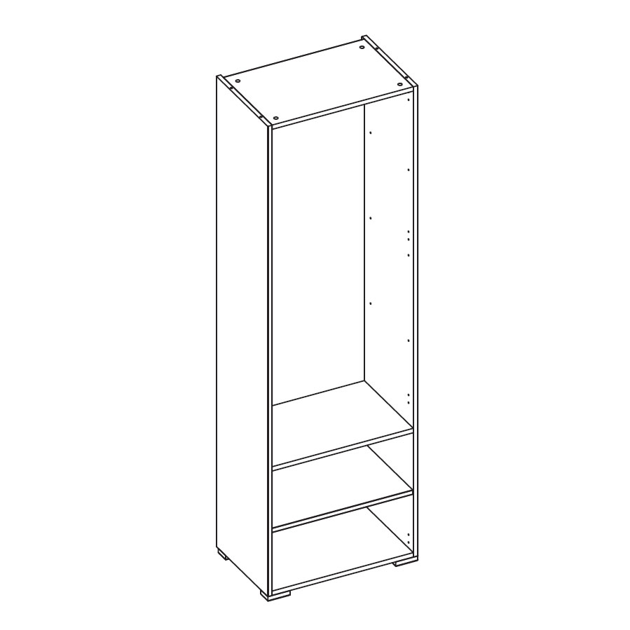 Шкаф витрина Solo (таксония/моккачино) левый