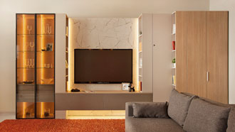 Гостиная Сарино К1 (Кашемир/Иланга/Кристалл белый)