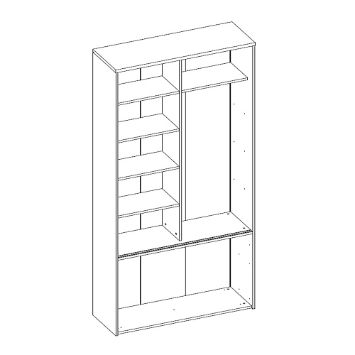 Корпус шкафа-купе Люмия (Дуб натуральный)