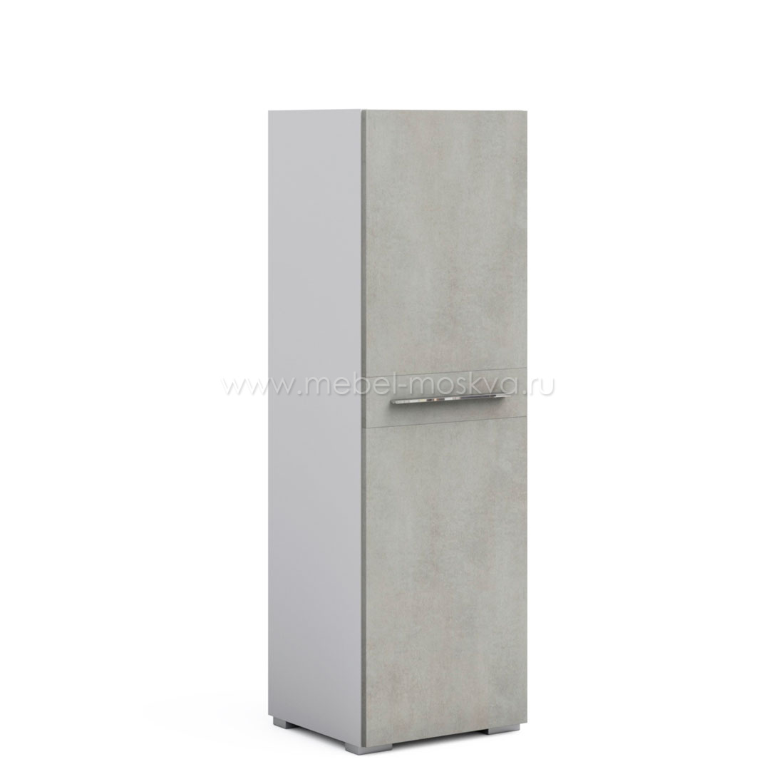 Шкаф-пенал Solo (белый/бетон Grey) правый