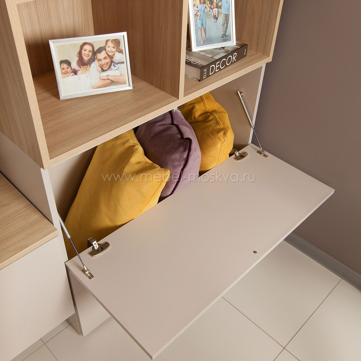 Мебель для молодежной комнаты Сарино (Кашемир серый / Иланга)