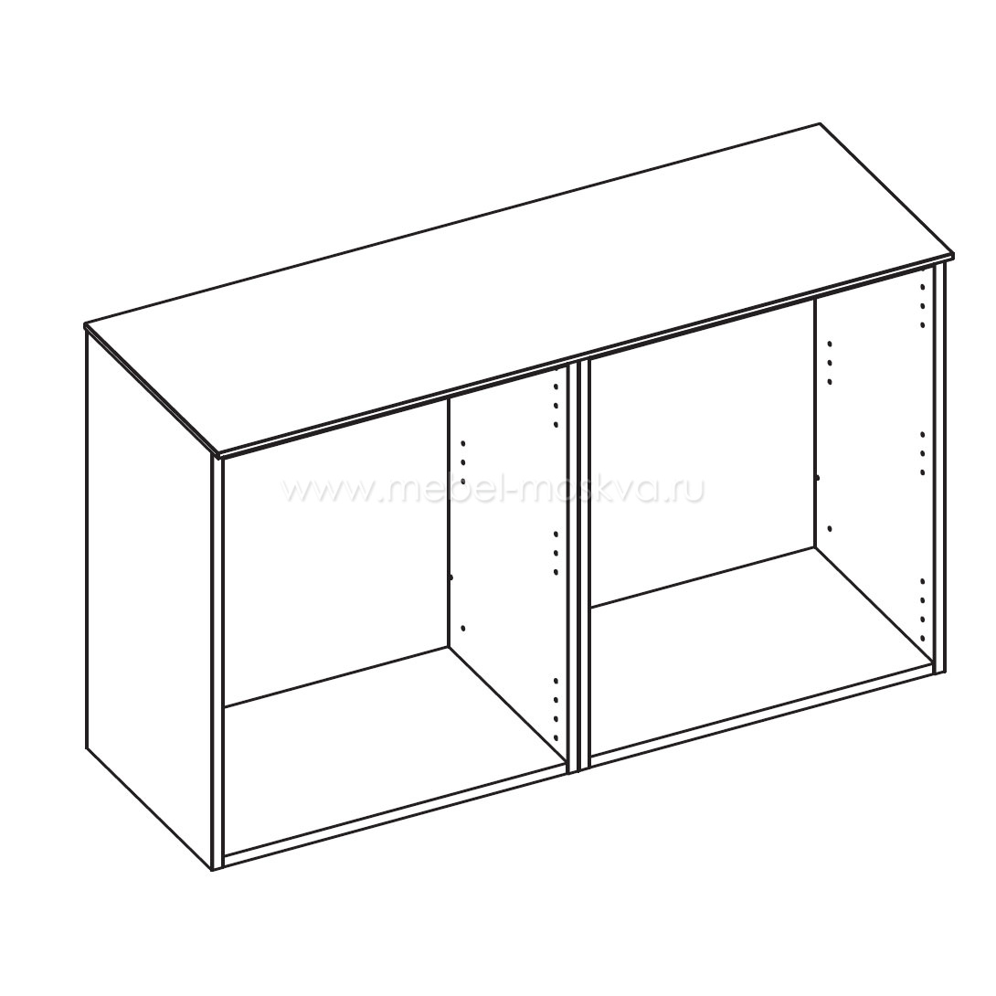 Навесной шкаф-витрина Соло (таксония/глянец крем)
