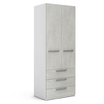 Шкаф с ящиками для белья Solo (белый/бетон Grey)