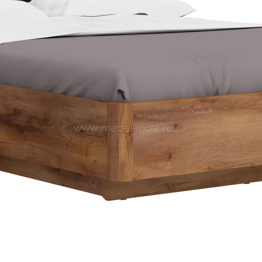 Кровать 160х200 с подъёмным основанием Solo (таксония/экокожа коричневая)