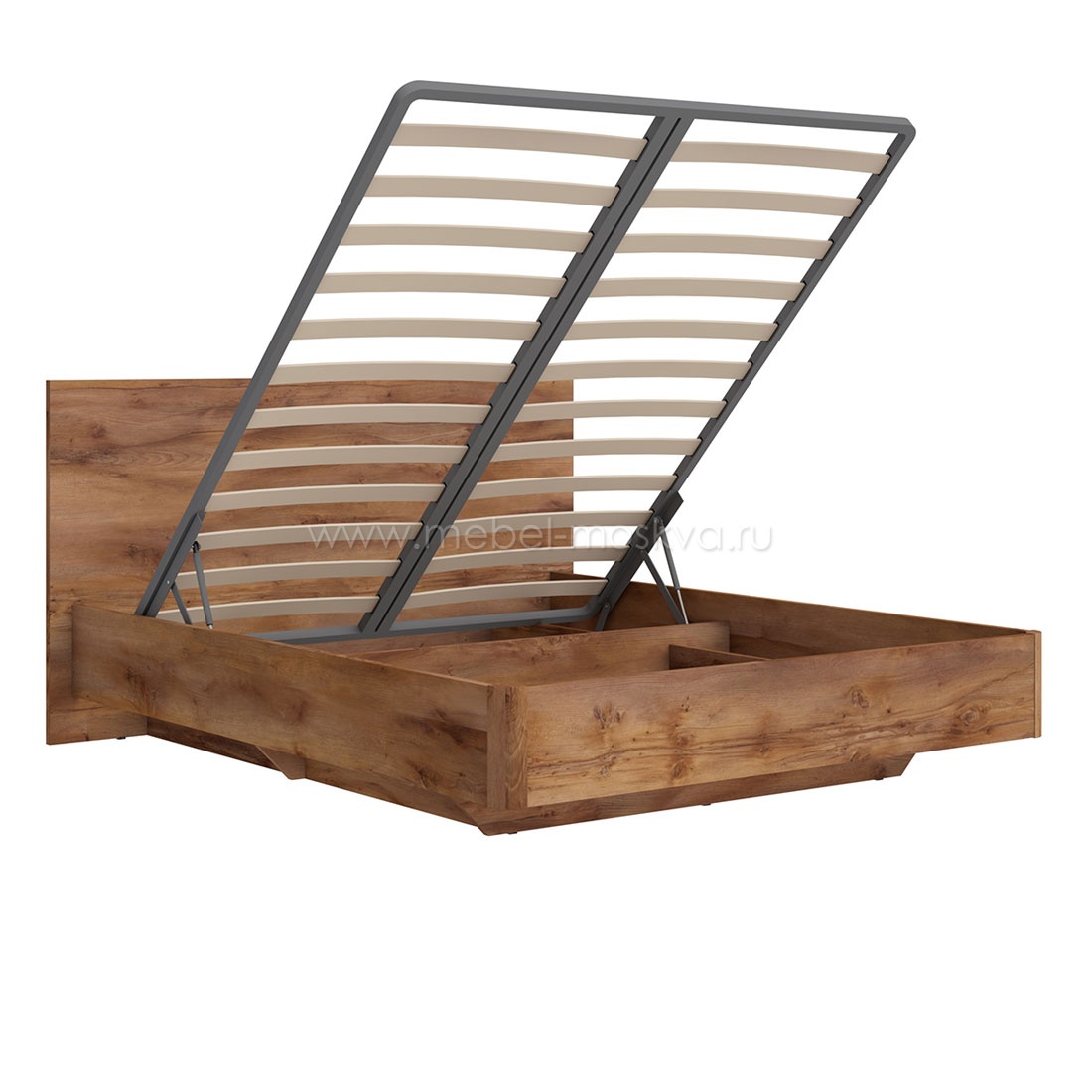 Кровать с мягким изголовьем 160х200 Соло (таксония/экокожа коричневая)