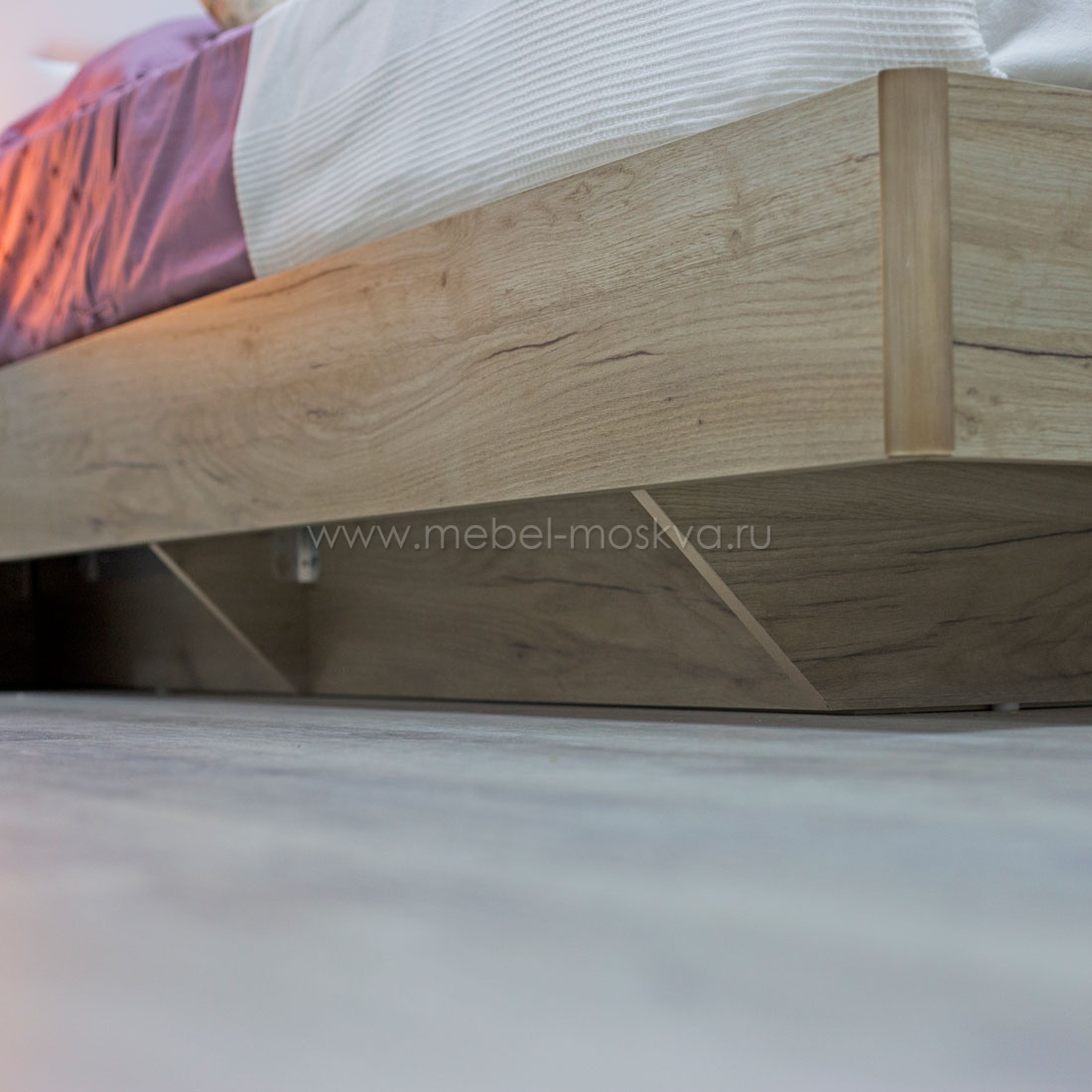 Двуспальная кровать 140х200 Napoli-1 с ящиком (Крафт серый)